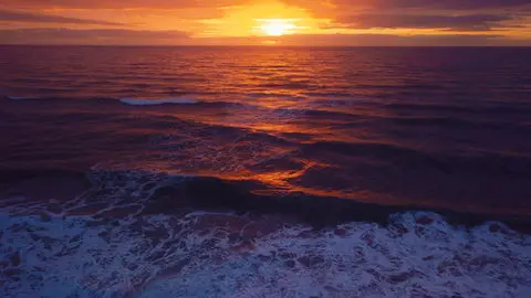 Sunset over the water on a SeaVentures cruise